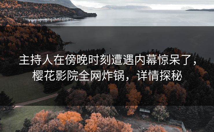 主持人在傍晚时刻遭遇内幕惊呆了，樱花影院全网炸锅，详情探秘