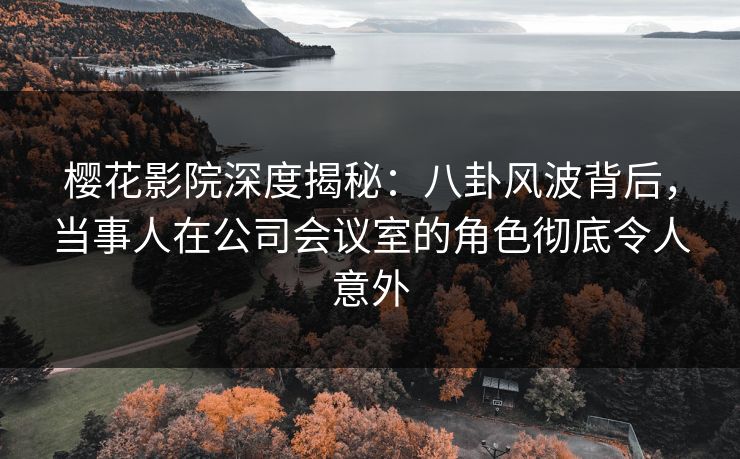 樱花影院深度揭秘：八卦风波背后，当事人在公司会议室的角色彻底令人意外